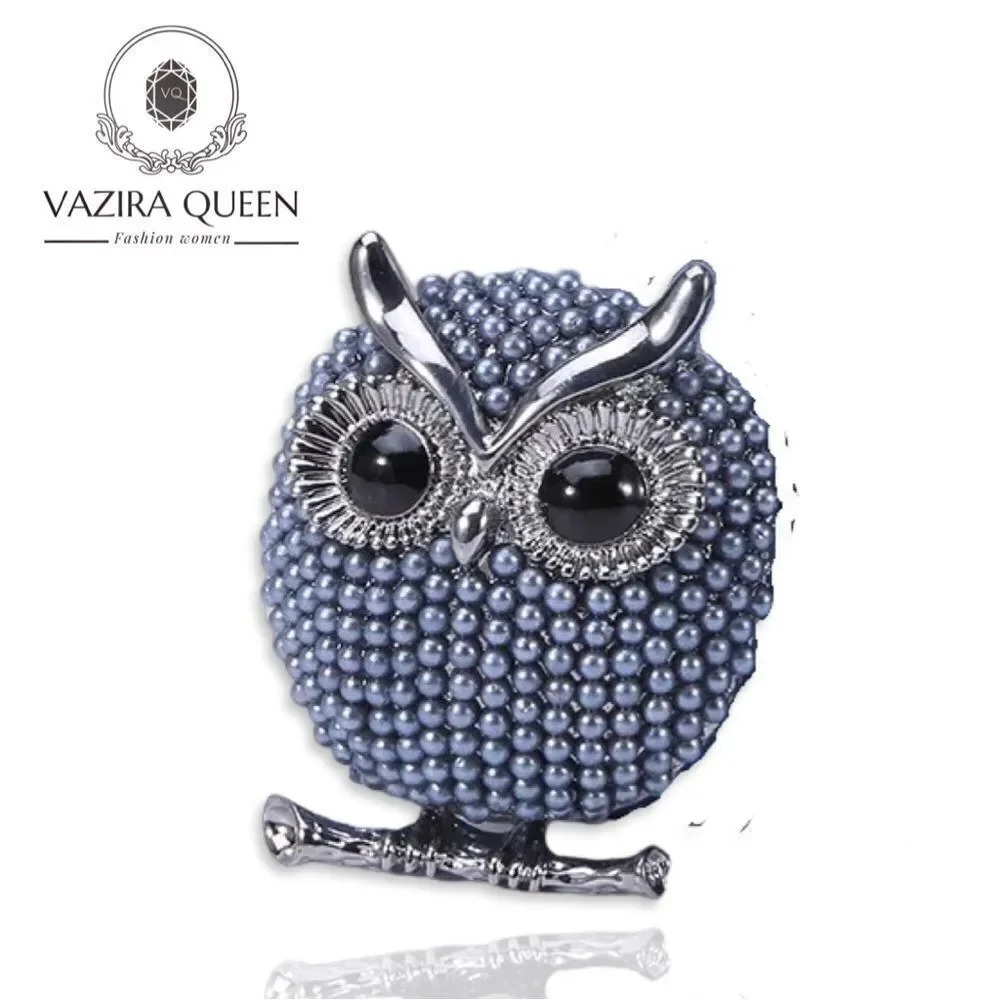 VQ Owl Bird Brooch